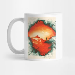 Occupy Mars a  Red Scifi Landscape Mug